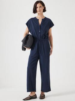 HUSH Kendall Jersey Jumpsuit, Navy