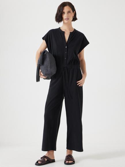 HUSH Kendall Jersey Jumpsuit, Black