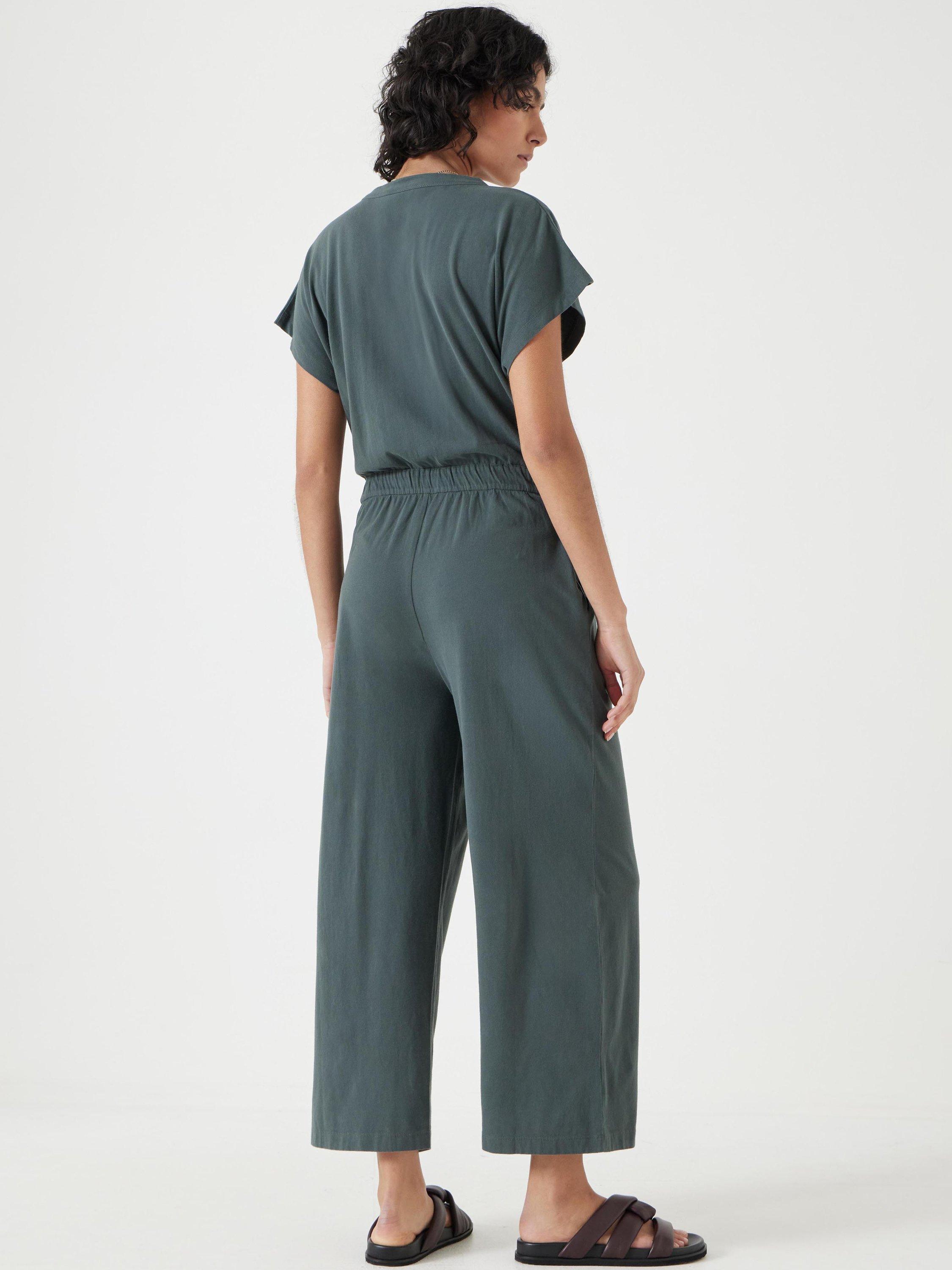 Product image 3 of 5, which shows HUSH Kendall Jersey Jumpsuit, Washed Dark Green, 4R