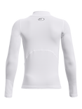 Under Armour Kids' Long Sleeved Mock Neck Top, White/Black