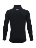 Under Armour Kids' Long Sleeved Half Zip Top, Black/White
