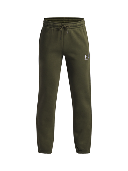 Under Armour Kids' Cotton Blend Taped Drawstring Joggers, Marine Green/Black, Marine Green/Black