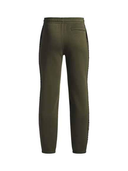Under Armour Kids' Cotton Blend Taped Drawstring Joggers, Marine Green/Black - view 2, Marine Green/Black