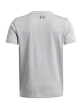 Under Armour Kids' Short Sleeved Jacquard Tech T-Shirt, Gray/Black