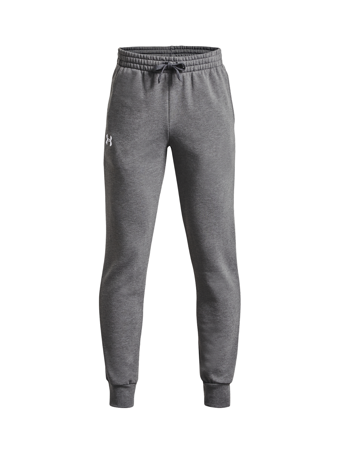 Product image 1 of 2, which shows Under Armour Kids' Cotton Blend Drawstring Joggers, Castlerock, S
