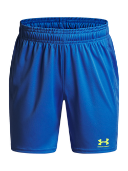 Under Armour Kids' Challenger Shorts, Blue/Yellow, Blue/Yellow