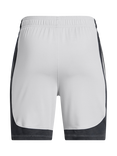 Under Armour Kids' Elasticated Tech Shorts, Gray/Black