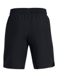 Under Armour Kids' Wordmark Elasticated Shorts, Black/White