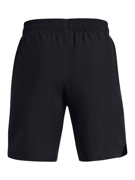 Under Armour Kids' Wordmark Elasticated Shorts, Black/White - view 2, Black/White