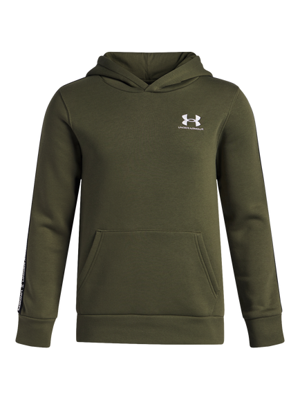 Under Armour Kids' Cotton Blend Oversized Hoodie, Marine Green/Black, Marine Green/Black