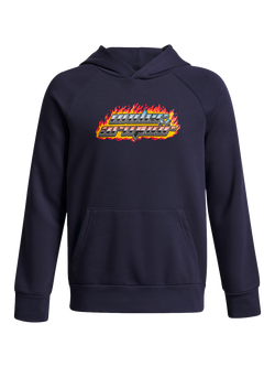 Under Armour Kids' Cotton Blend Flamin Hoodie, Navy, Navy