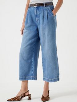 HUSH Lya Denim Culottes, Mid Authentic, Mid Authentic