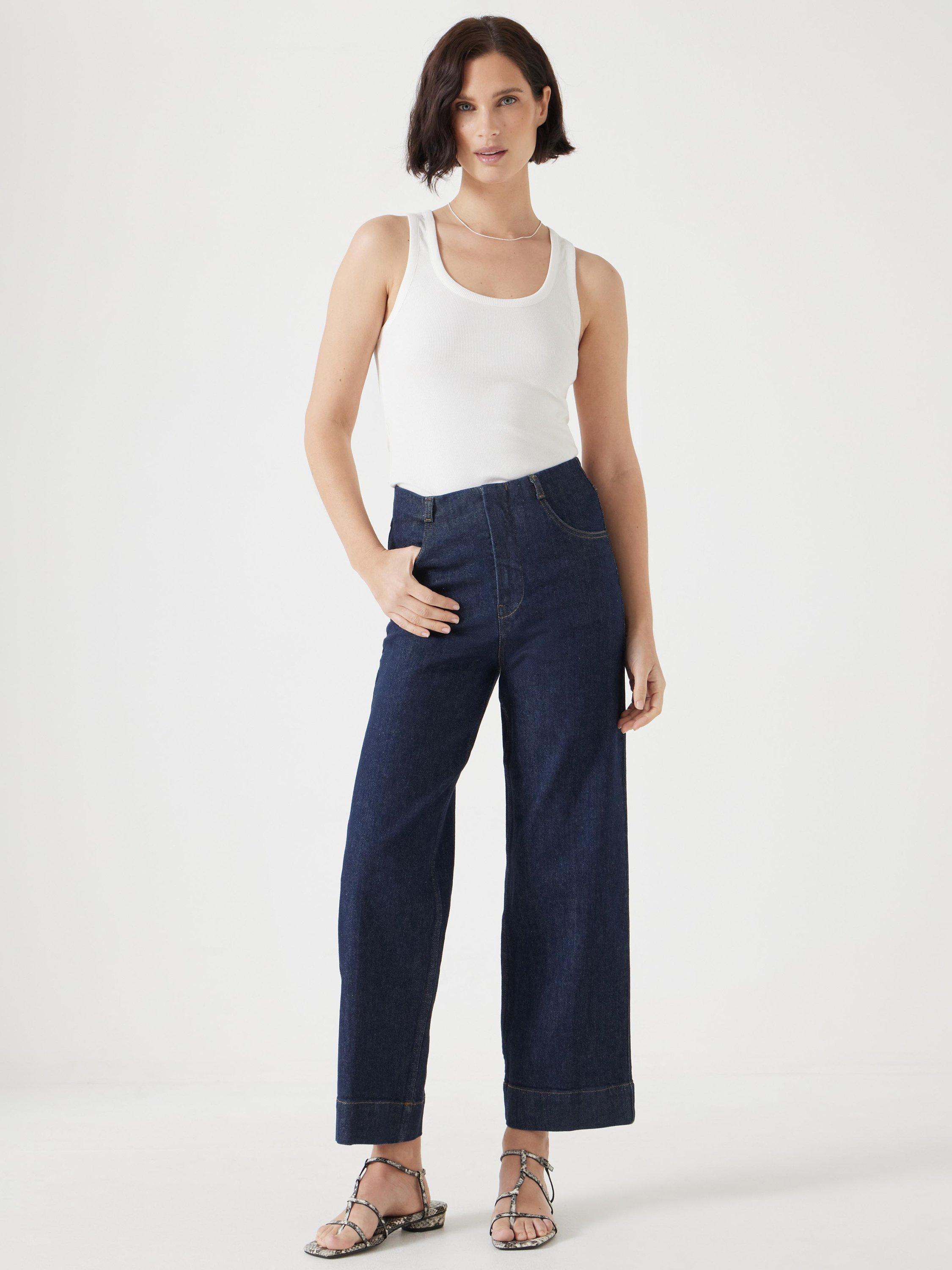 Product image 2 of 5, which shows HUSH Marla Cropped Jeans, Blue Wash, 10R