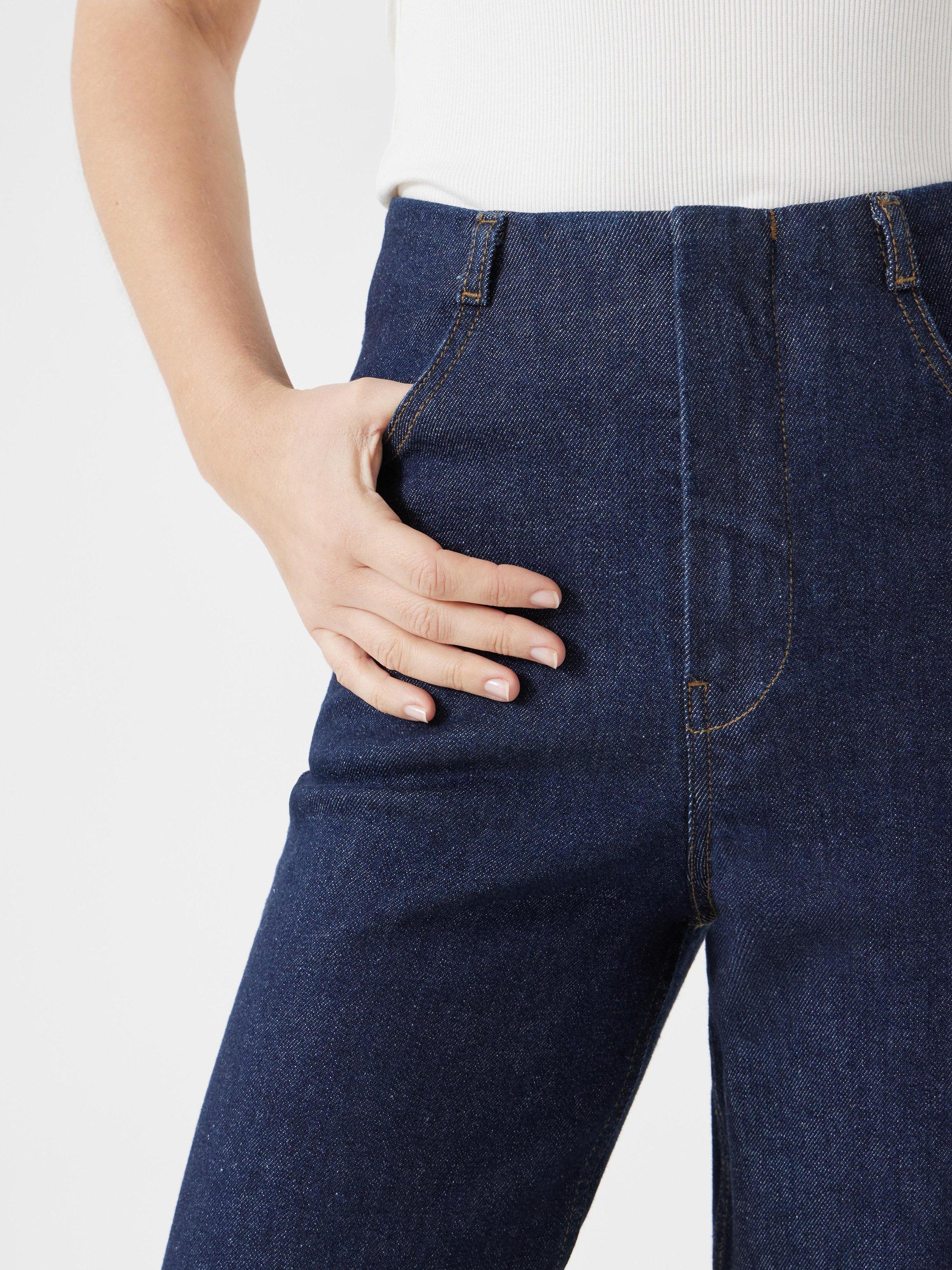 Product image 5 of 5, which shows HUSH Marla Cropped Jeans, Blue Wash, 10R