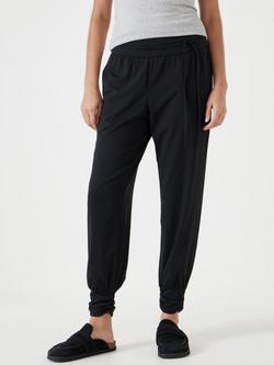 HUSH Alexa Cotton Blend Harem Trousers, Black
