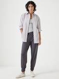 HUSH Alexa Cotton Blend Harem Trousers, Charcoal Grey