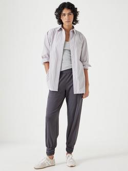 HUSH Alexa Cotton Blend Harem Trousers - view 2, Charcoal Grey