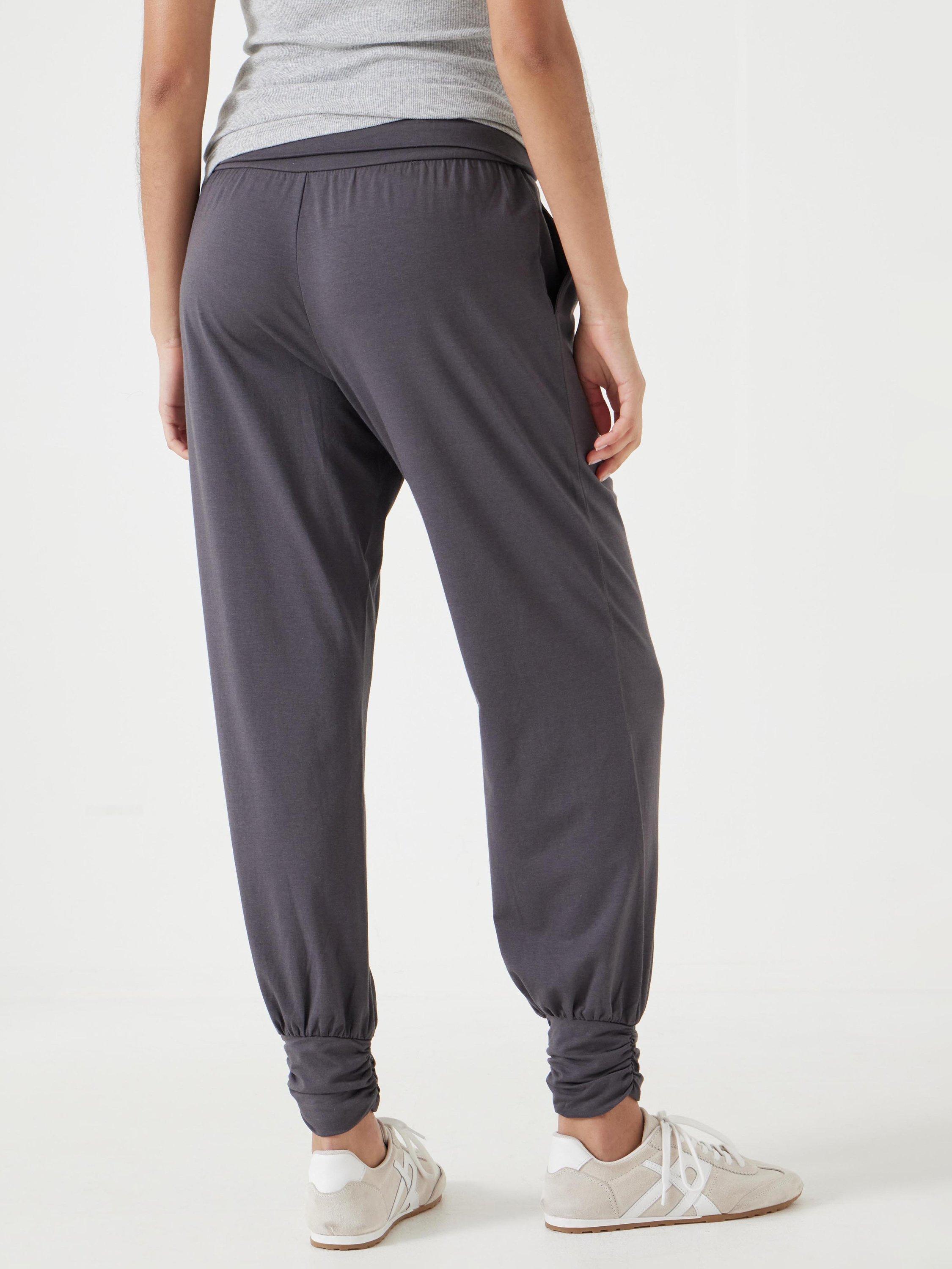 Product image 3 of 6, which shows HUSH Alexa Cotton Blend Harem Trousers, Charcoal Grey, XXS Sht