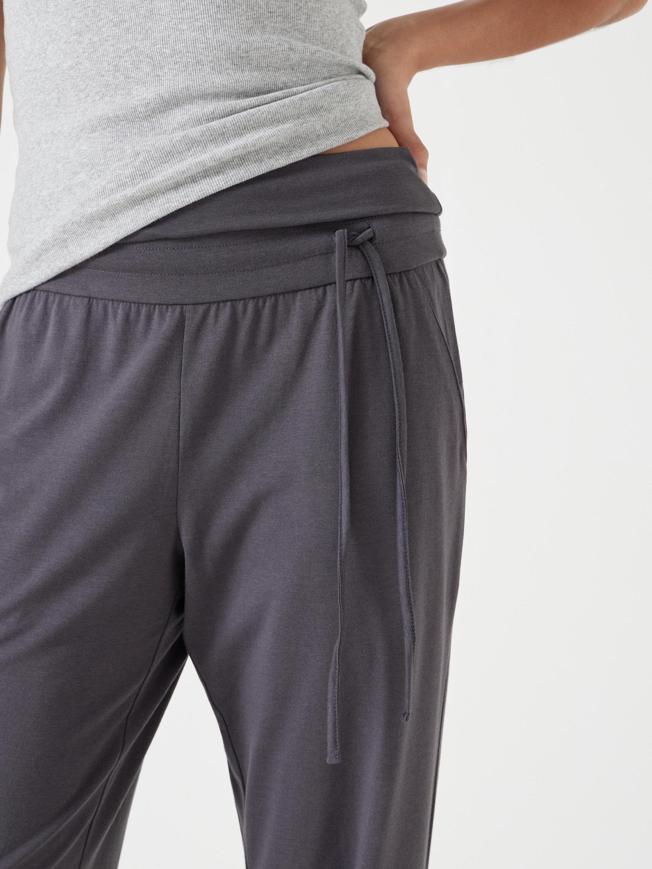 Product image 5 of 6, which shows HUSH Alexa Cotton Blend Harem Trousers, Charcoal Grey, XXS Sht