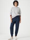 HUSH Alexa Cotton Blend Harem Trousers, Midnight Navy