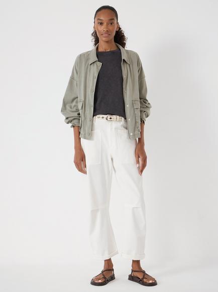 HUSH Cordi Barrel Leg Trousers - view 2, Ecru