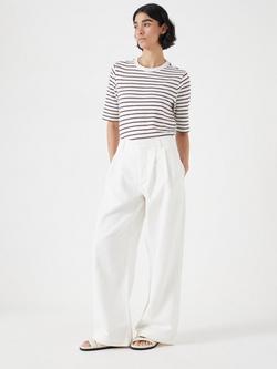 HUSH Lya Wide Leg Trousers, White - view 2, White