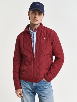 GANT Quilted Windcheater Jacket, Plumped Red, Plumped Red