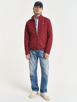 GANT Quilted Windcheater Jacket, Plumped Red - view 2, Plumped Red