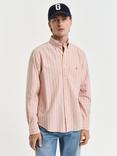 GANT Cotton Stripe Oxford Shirt, Orange Bronze