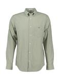 GANT Cotton Poplin Stripe Shirt, Moss Green