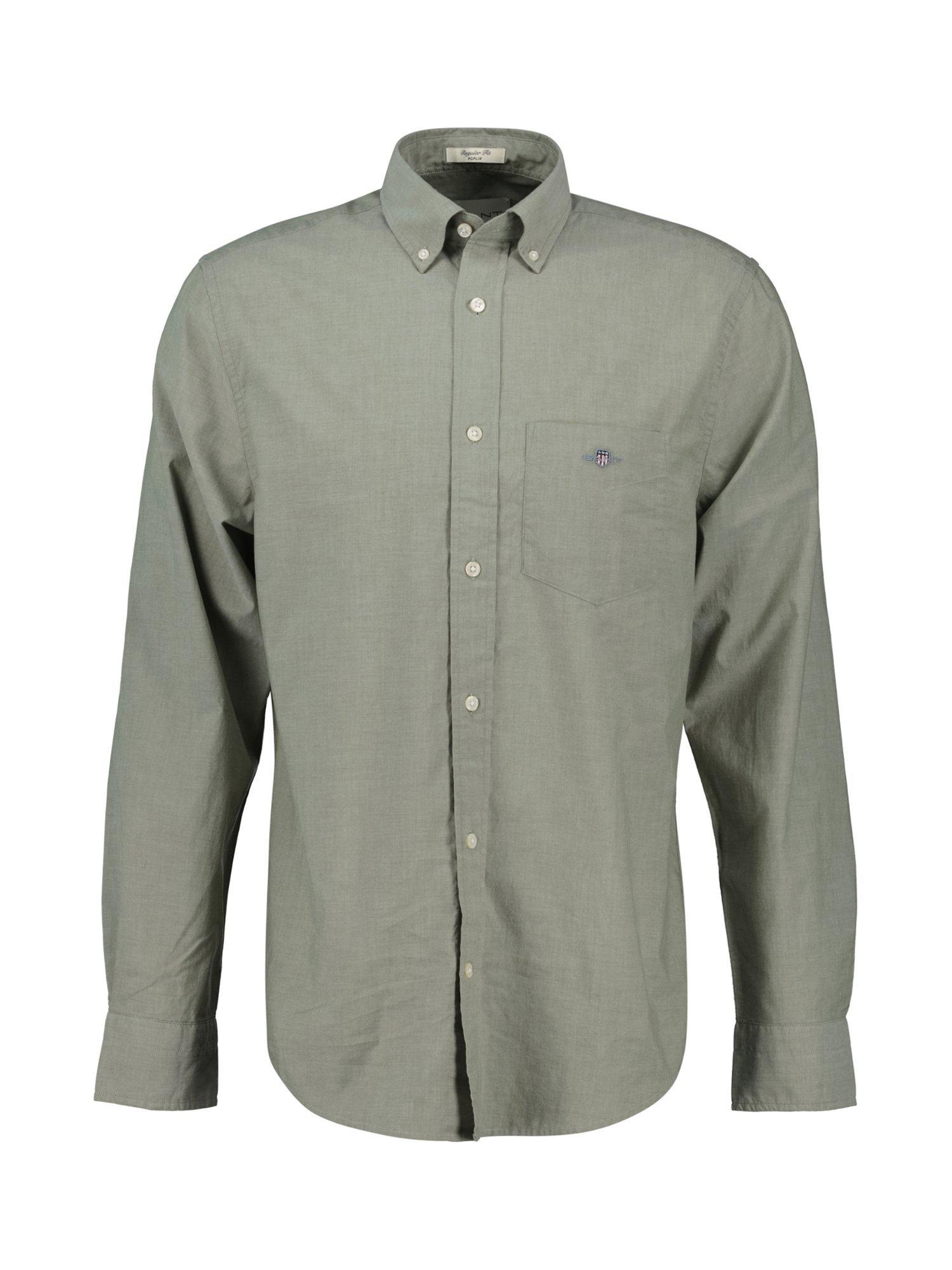Product image 1 of 2, which shows GANT Cotton Poplin Shirt, Moss Green, S