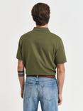 GANT Cotton Shield Logo Polo Shirt, Moss Green