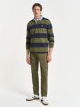 GANT Cotton Twill Chino Trousers, Moss Green