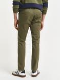 GANT Cotton Twill Chino Trousers, Moss Green