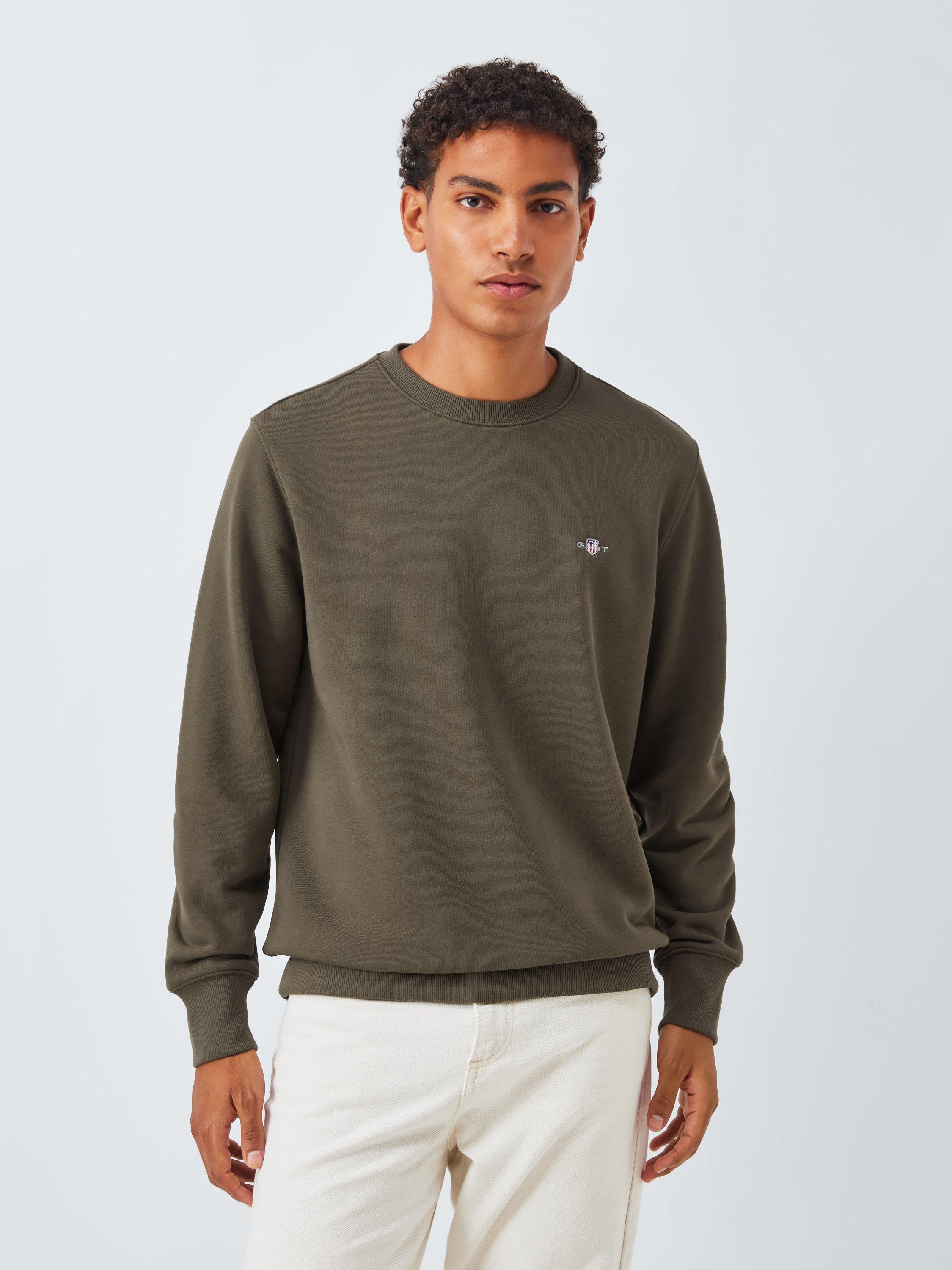 GANT Crew Neck Shield Sweatshirt, Moss Green