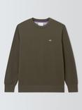 GANT Crew Neck Shield Sweatshirt, Moss Green