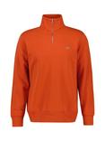 GANT Cotton Blend Shield Logo Half Zip Sweatshirt, Deep Orange