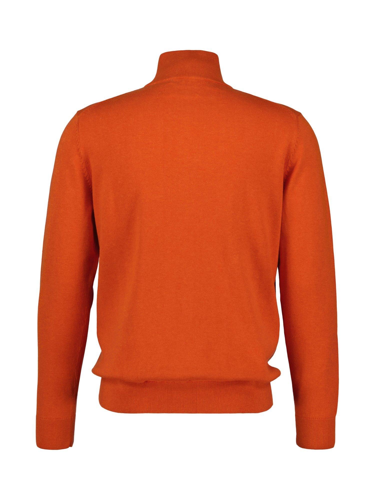 Product image 2 of 2, which shows GANT Cotton Half-Zip Sweater, Pumpkin Orange Melan, S