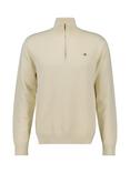 GANT Cotton Shield Logo Half Zip Sweatshirt, Cream