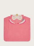 Monsoon Baby Flamingo Towel Poncho, Pink