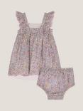 Monsoon Baby Newborn Peri Floral Sundress & Briefs Set, Lilac
