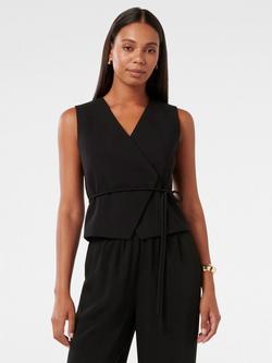 Forever New Cari Asymmetric Waistcoat, Black, Black