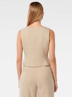 Forever New Jolene Tailored Waistcoat, Light Coffee - view 2, Light Coffee