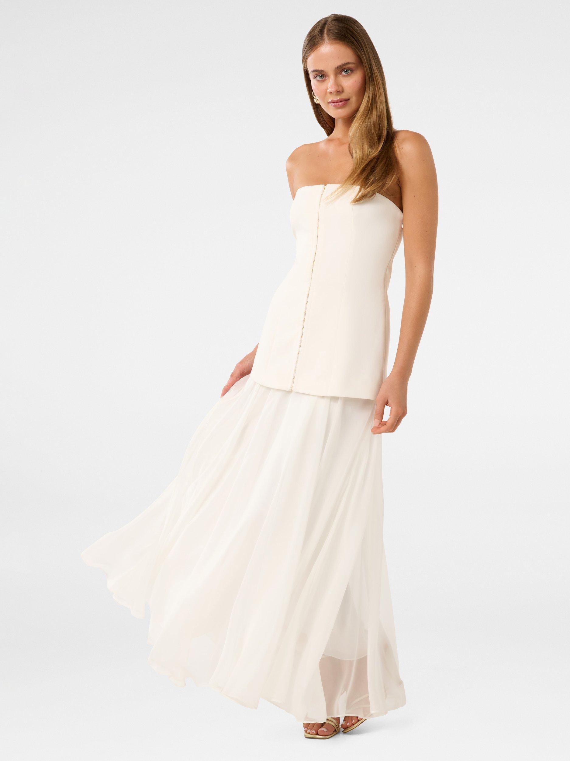 Product image 1 of 4, which shows Forever New Alexis Sheer Midi Dress, Cream, 4