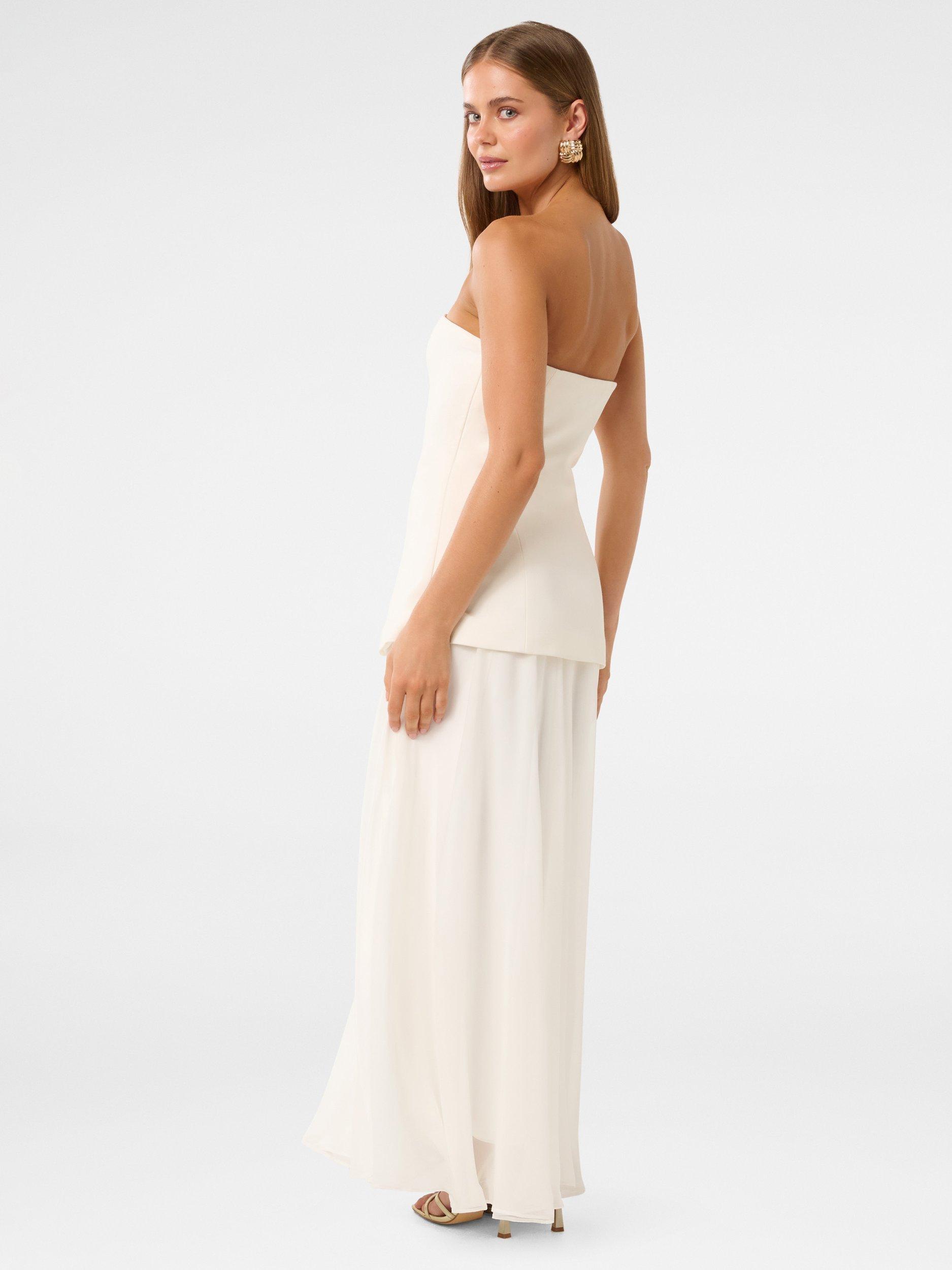 Product image 2 of 4, which shows Forever New Alexis Sheer Midi Dress, Cream, 4