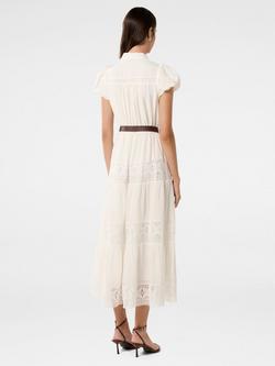 Forever New Amy Belted Trim Midi Dress, Porcelain - view 2, Porcelain