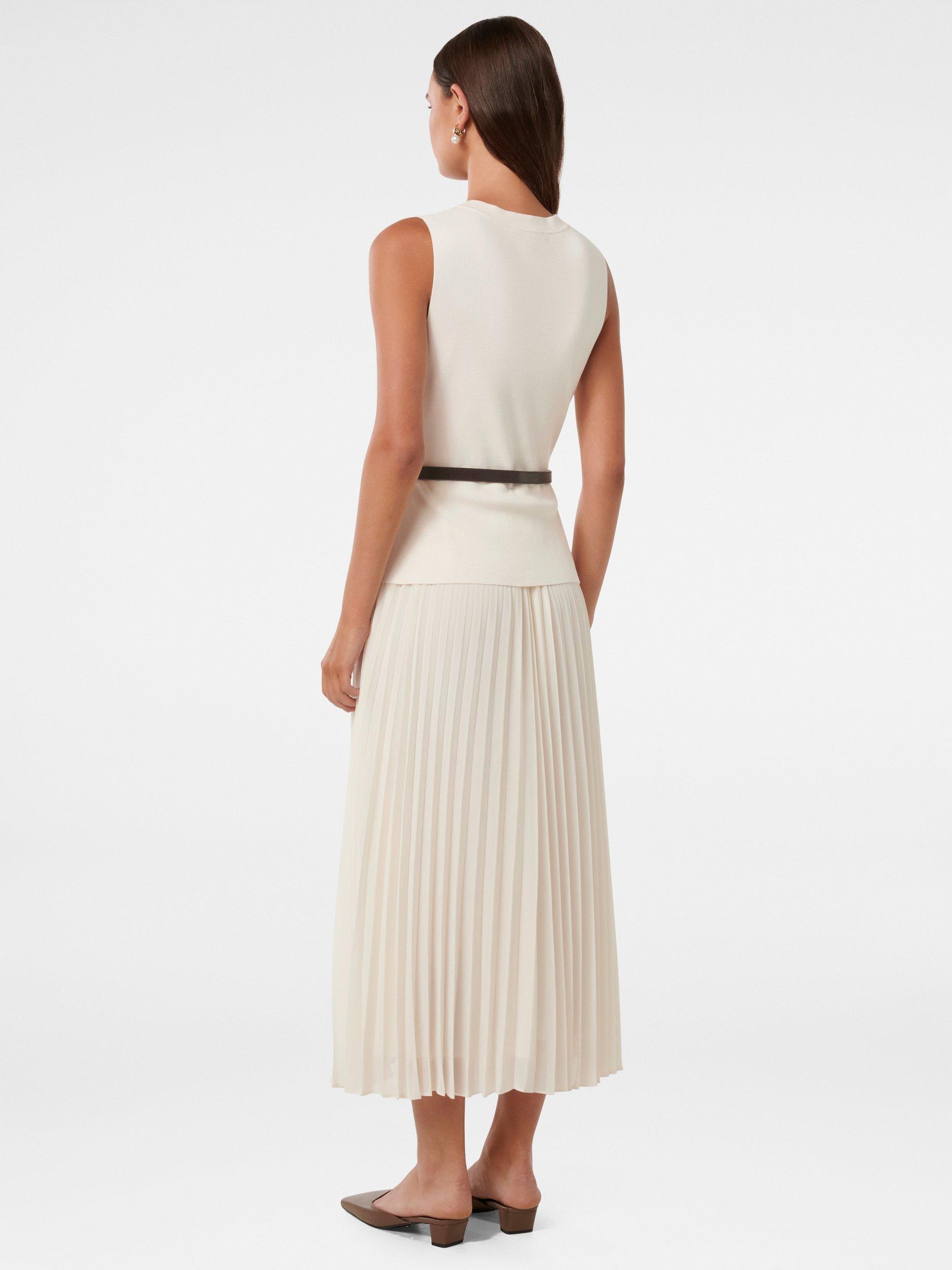 Product image 2 of 4, which shows Forever New Daphne Waistcoat Knitted Midi Dress, Porcelain, 4