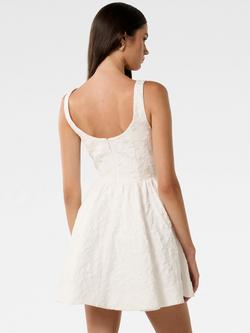 Forever New Lauren Jacquard Mini Dress, Porcelain - view 2, Porcelain