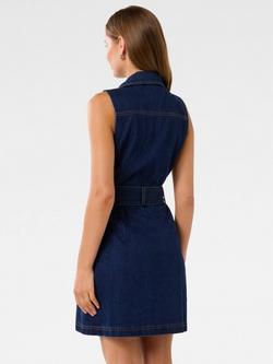 Forever New Lizzie Denim Blazer Dress, Dark Blue - view 2, Dark Blue