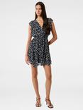 Forever New Maxine Frill Sleeve Mini Dress, Navy